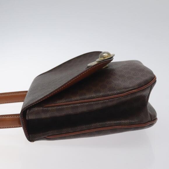 CELINE Macadam Canvas Hand Bag Pvc Leather Brown Gold - Picture 5 of 13